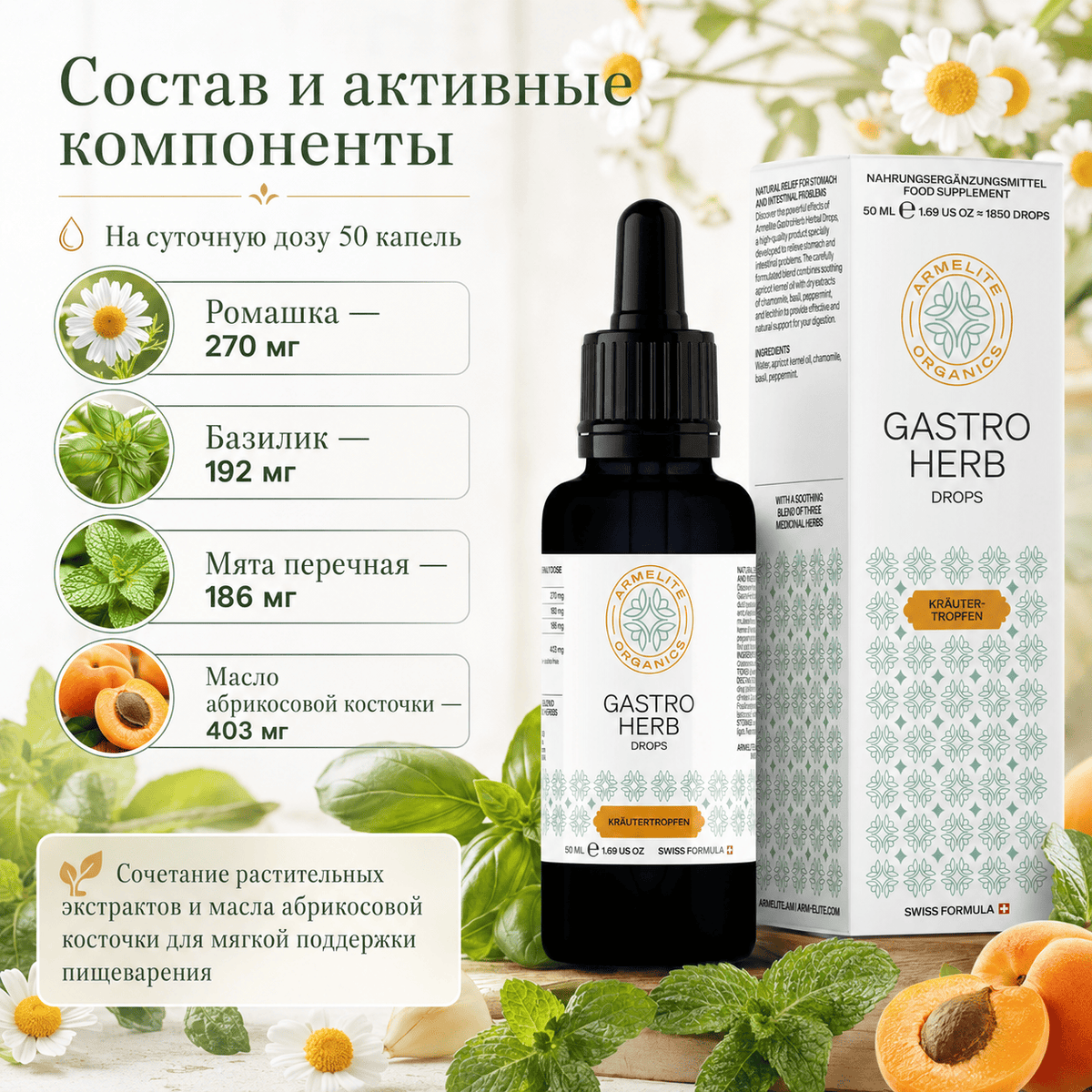 GastroHerb Kräutertropfen 50 ml Inhaltsstoffe